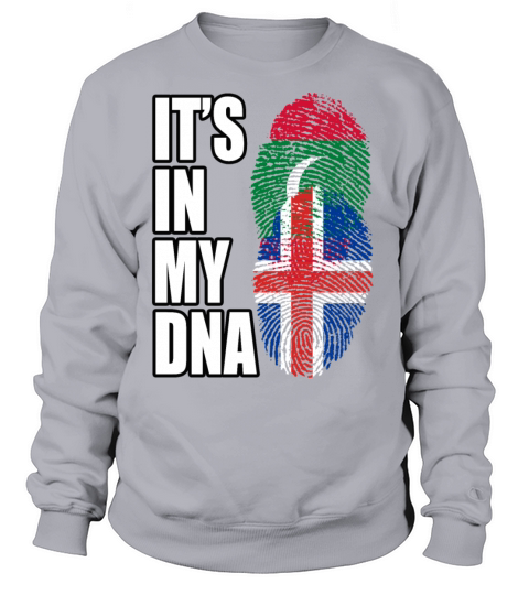 Maldivian And Icelandic Mix Heritage DNA Flag Sweatshirt Unisex