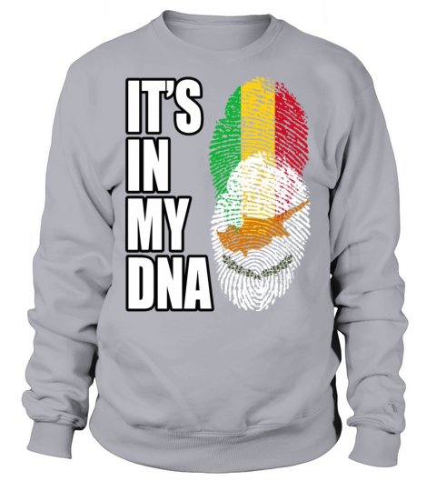 Malian And Cypriot Mix Heritage DNA Flag Sweatshirt Unisex