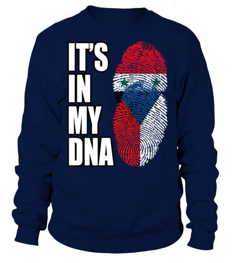 Syrian And Czech Vintage Heritage DNA Flag Sweatshirt Unisex