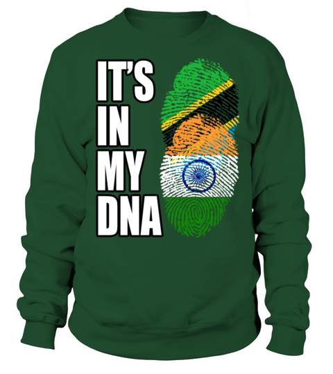 Tanzanian And Indian Vintage Heritage DNA Flag Sweatshirt Unisex