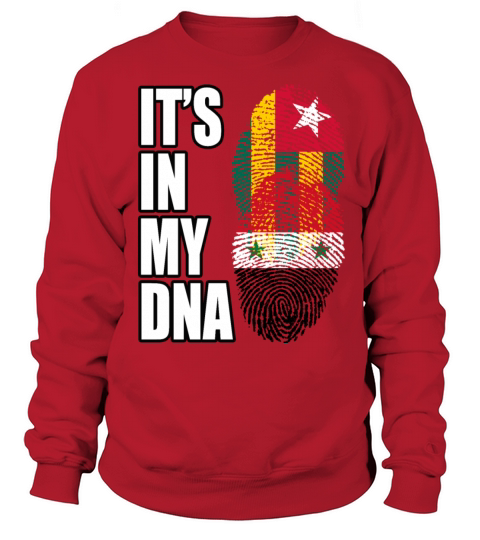 Togolese And Syrian Mix Heritage DNA Flag Sweatshirt Unisex