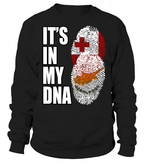 Tongan And Cypriot Mix Heritage DNA Flag Sweatshirt Unisex