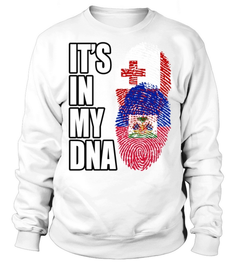 Tongan And Haitian Mix Heritage DNA Flag Sweatshirt Unisex