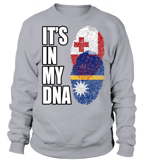 Tongan And Nauruan Mix Heritage DNA Flag Sweatshirt Unisex