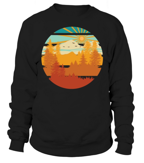 Vintage Wildlife Trees Forest Woods Nature Lover Sweatshirt Unisex