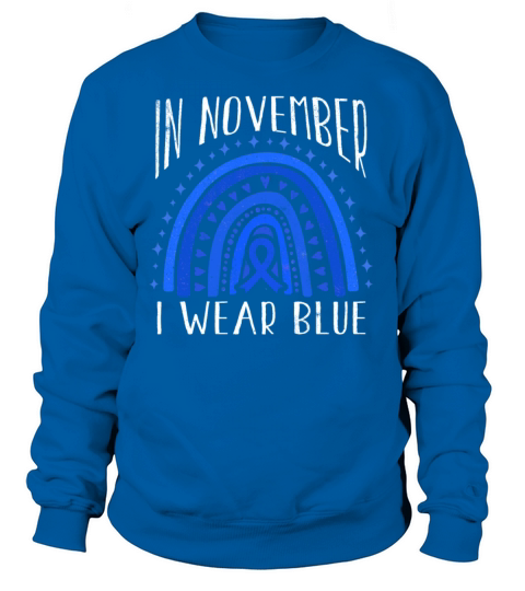 Wear Rainbow Diabetes Awareness Blue In November Sweatshirt Unisex