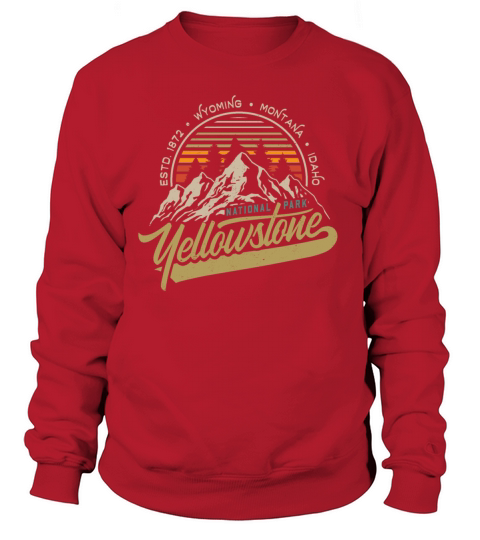 Yellowstone National Park Hiking Camping Sweatshirt Unisex