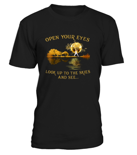 Freddie Mercury Open Your Eyes Look Up To The Skies And See Lake Guitar Shadow shirt T-Shirt Unisex