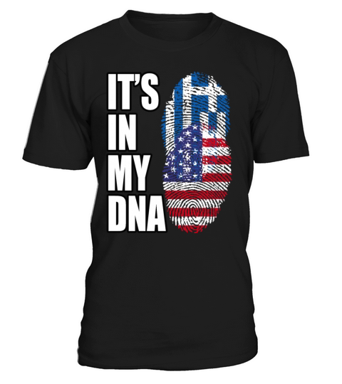 Greek And American Mix Heritage DNA Flag T-Shirt Unisex