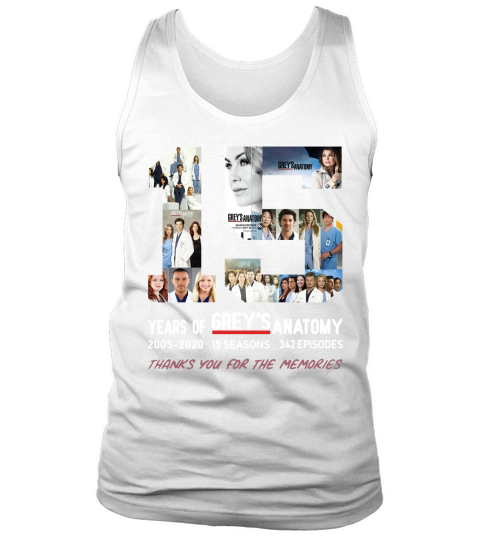 15 Years Of Grey Anatomy Thank You For The Memories Tank Top Unisex