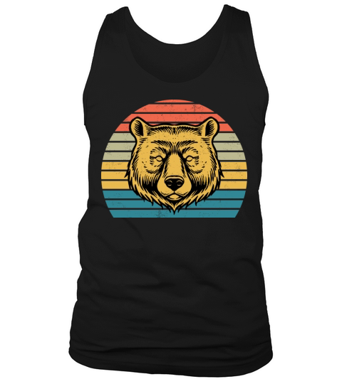 Bear Lover Gift Funny Retro Vintage Animal T Shirt Tank Top Unisex