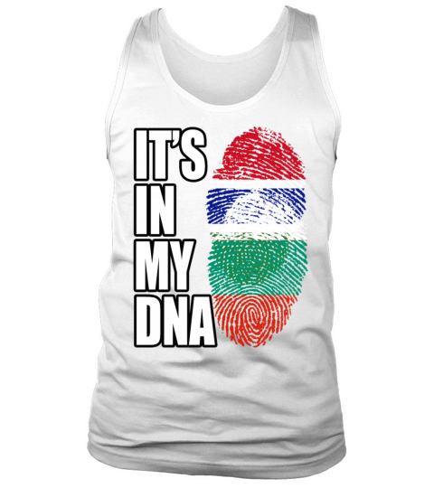 Gambian And Bulgarian Mix Heritage DNA Flag Tank Top Unisex
