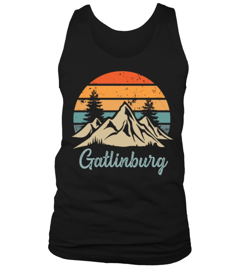 Gatlinburg Retro Vintage Mountain Sunset Outdoors Tank Top Unisex
