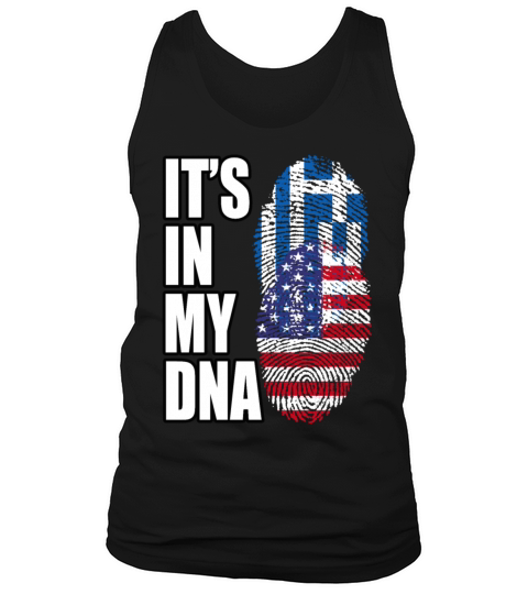 Greek And American Mix Heritage DNA Flag Tank Top Unisex