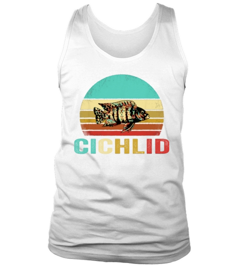 Hot Vintage Cichlid Sunset Tank Top Unisex