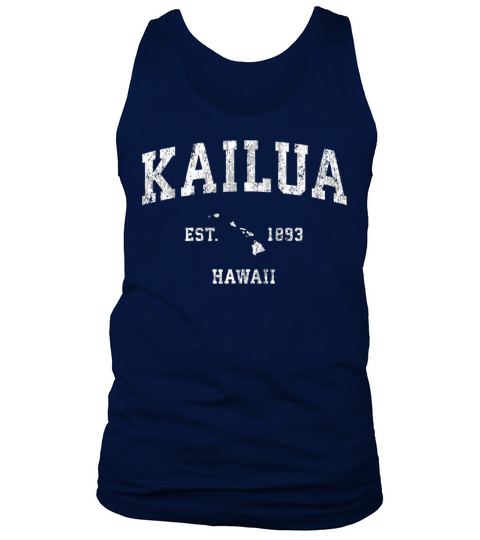 Kailua Hawaii Hi Vintage Athletic Sports Design Tank Top Unisex
