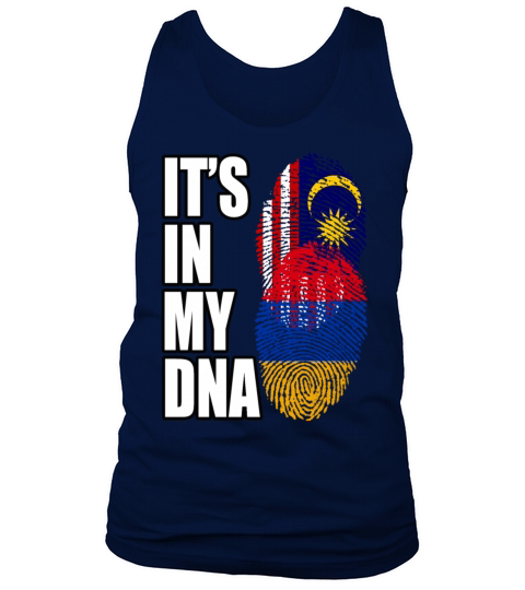 Malaysian And Armenian Mix Heritage DNA Flag Tank Top Unisex