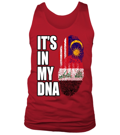 Malaysian And Iraqi Mix Heritage DNA Flag Tank Top Unisex