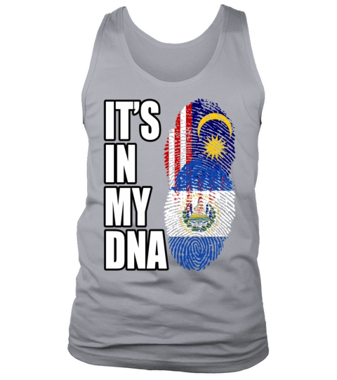 Malaysian And Salvadoran Mix Heritage DNA Flag Tank Top Unisex