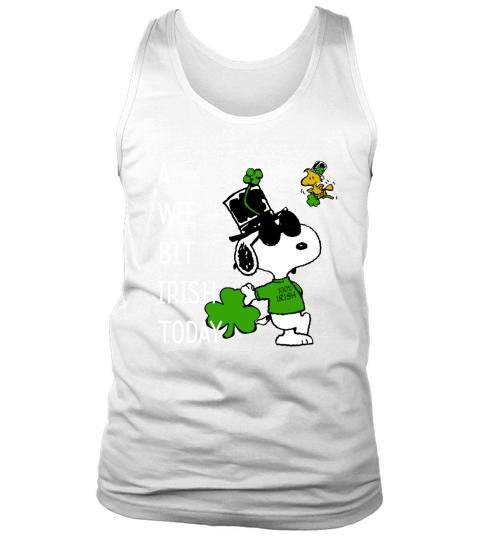 Snoopy A Wee Bit Irish Today Shamrock St. Patrick’s Day shirt Tank Top Unisex
