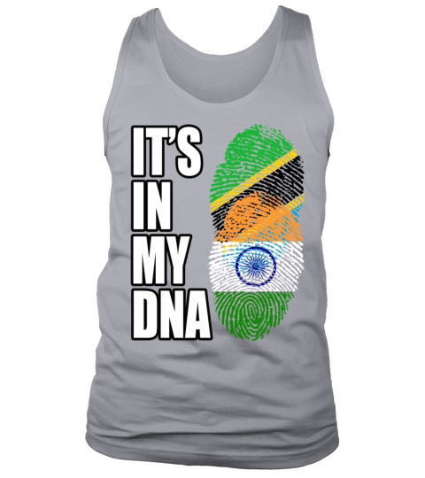 Tanzanian And Indian Vintage Heritage DNA Flag Tank Top Unisex
