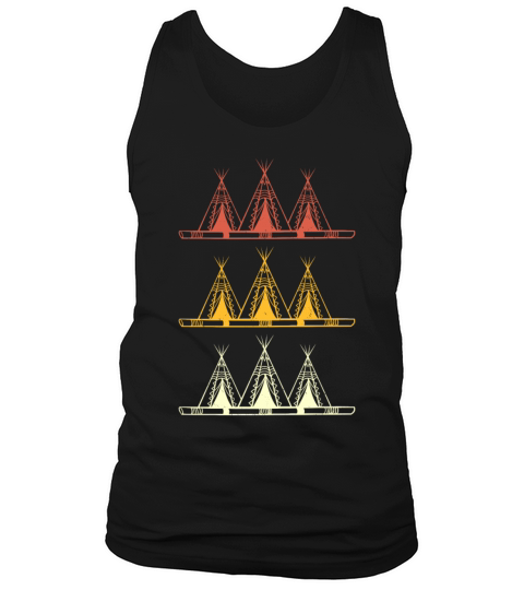 Tipi Native American Tepee Vintage Tank Top Unisex
