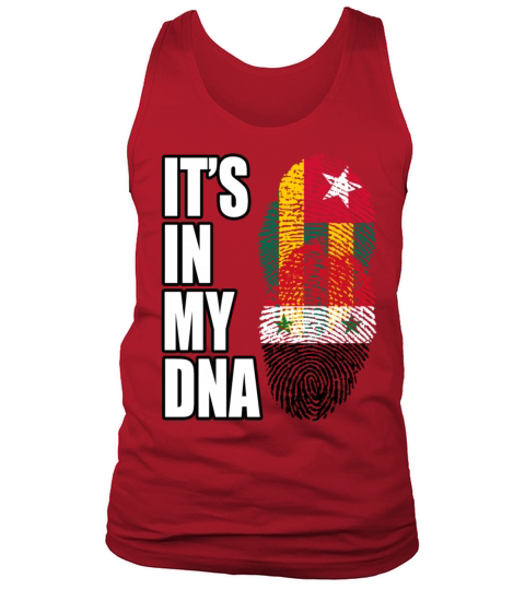 Togolese And Syrian Mix Heritage DNA Flag Tank Top Unisex