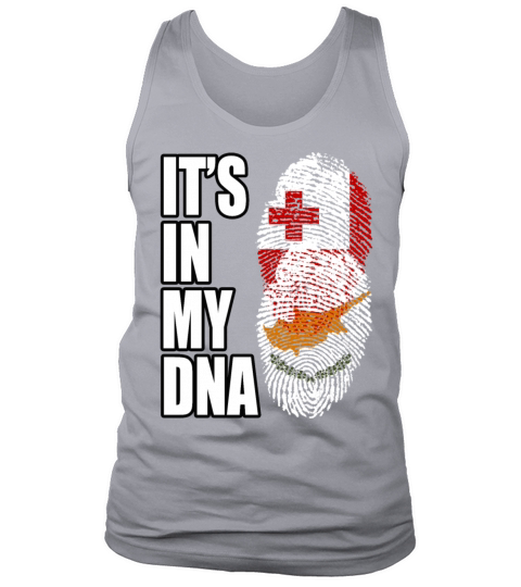 Tongan And Cypriot Mix Heritage DNA Flag Tank Top Unisex