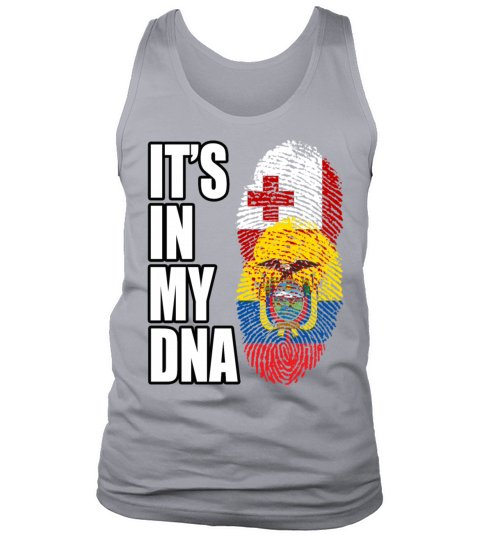 Tongan And Ecuadorian Mix Heritage DNA Flag Tank Top Unisex