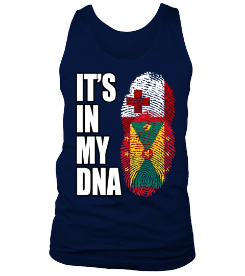 Tongan And Grenadian Mix Heritage DNA Flag Tank Top Unisex