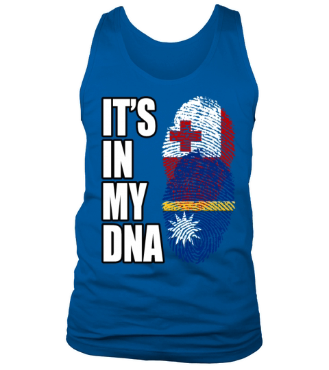 Tongan And Nauruan Mix Heritage DNA Flag Tank Top Unisex