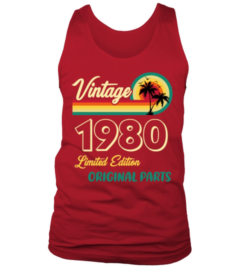 Vintage 1980 Limited Edition Original Parts Tank Top Unisex