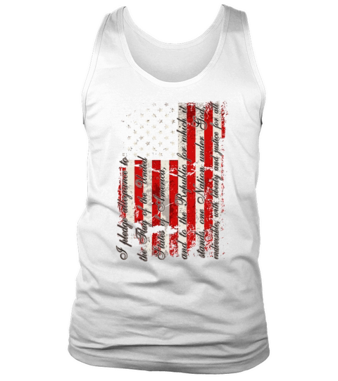 Vintage American Flag Pledge Of Allegiance Tank Top Unisex