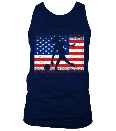 Vintage Bowling American Flag July 4th Sport Women Tank Top Unisex