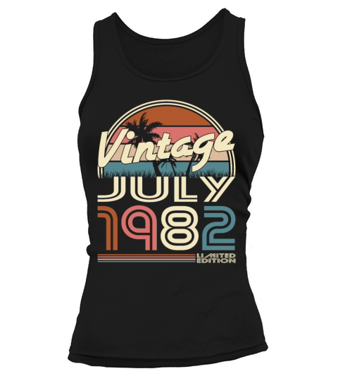 40th birthday vintage july 1982 limited edition Tank top Woman
