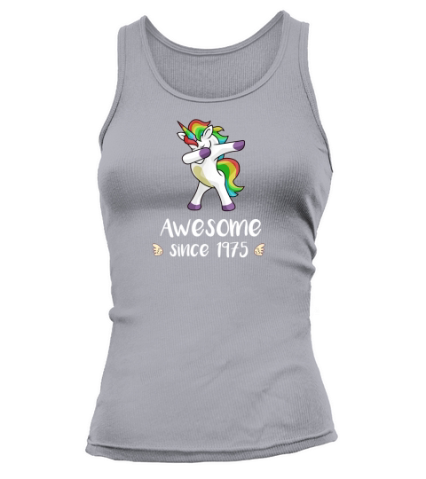 AWESOME SINCE 1975 TSHIRT CUTE UNICORN 43RD BIRTHDAY GIFT Tank top Woman