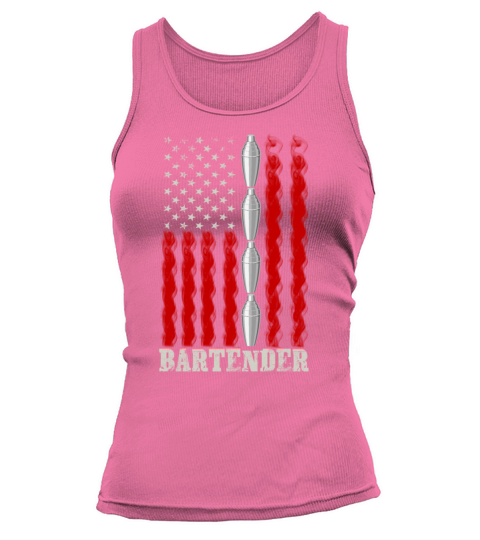 Bartender American Flag Funny Patriotic Tank top Woman
