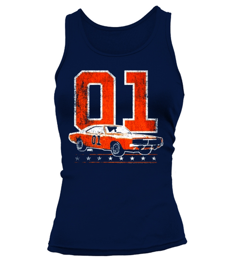 DUKES OF HAZZARD GENERAL LEE 2 COLOR VINTAGE ON ORANGE Tank top Woman