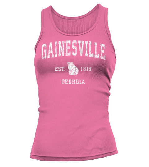 Gainesville Georgia Ga Vintage Athletic Sports Des Tank top Woman