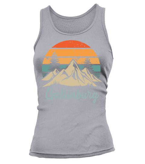 Gatlinburg Retro Vintage Mountain Sunset Outdoors Tank top Woman