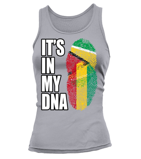 Guyanese And Guinean Mix Heritage DNA Flag Tank top Woman