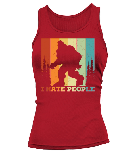I Hate People Bigfoot Yeti Funny Retro Vintage Tank top Woman