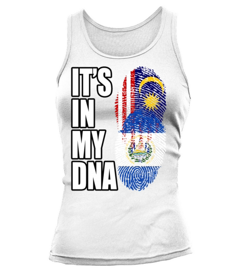 Malaysian And Salvadoran Mix Heritage DNA Flag Tank top Woman