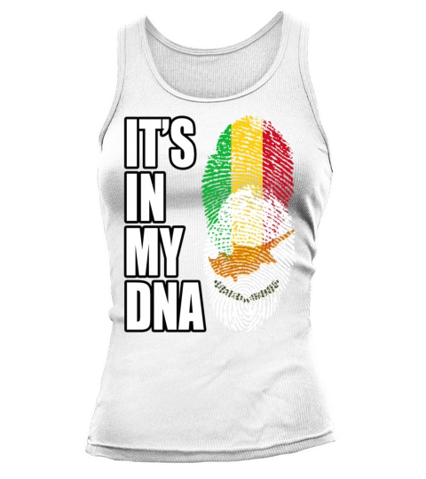 Malian And Cypriot Mix Heritage DNA Flag Tank top Woman