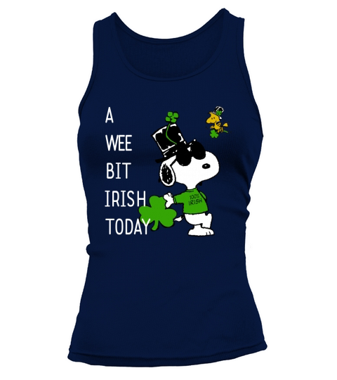 Snoopy A Wee Bit Irish Today Shamrock St. Patrick’s Day shirt Tank top Woman