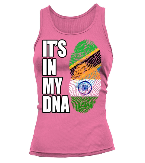 Tanzanian And Indian Vintage Heritage DNA Flag Tank top Woman