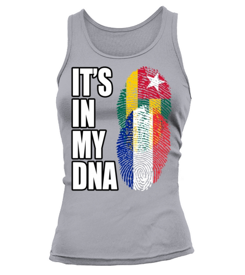 Togolese And French Mix Heritage DNA Flag Tank top Woman