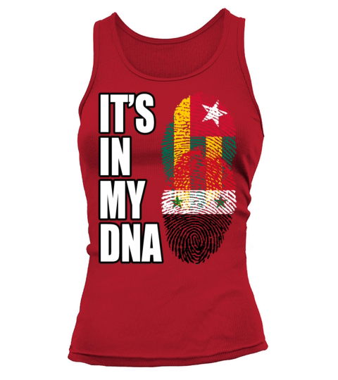 Togolese And Syrian Mix Heritage DNA Flag Tank top Woman