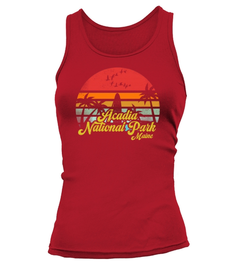 Vintage Acadia National Park Maine Surfing Fun Tank top Woman