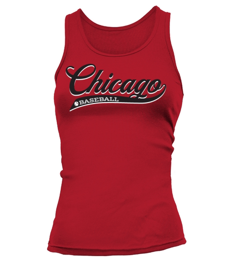 Vintage Chicago script baseball Tank top Woman